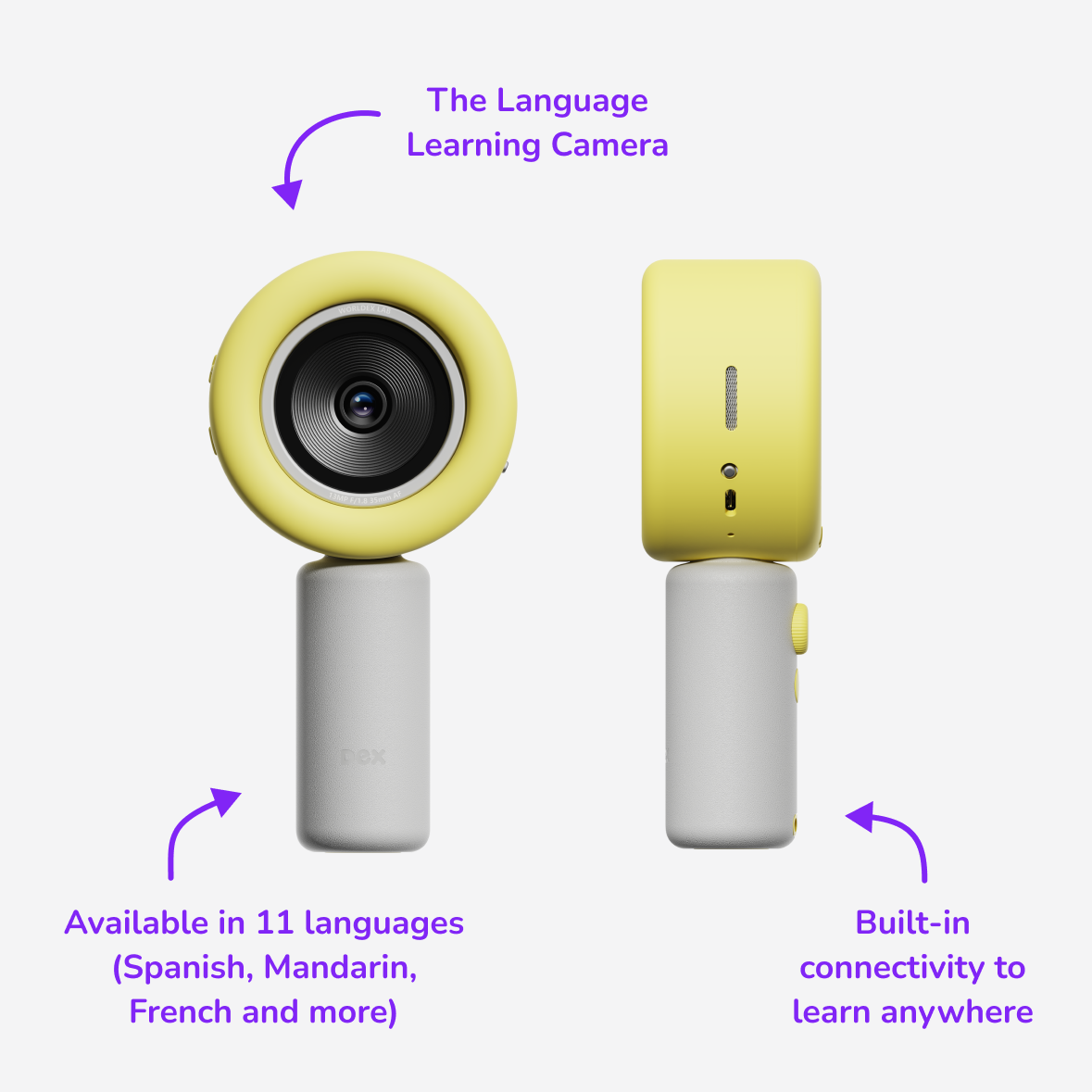 Dex, Yellow edition, mobile view, rear left view.