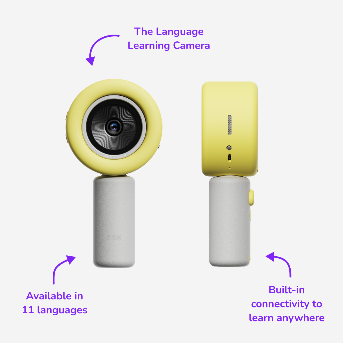 Dex, Yellow edition, mobile view, rear left view.